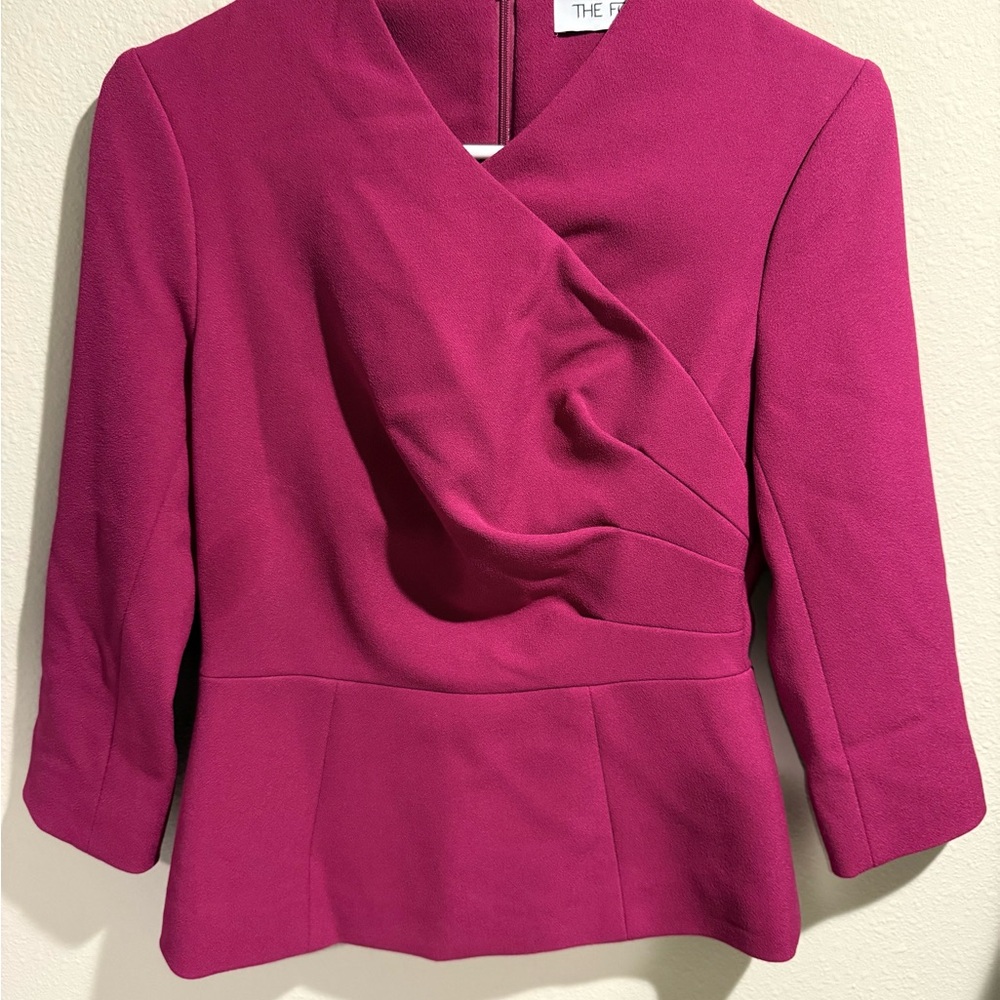 The Fold Elegant Dark Fuscia Women's Suiting Top (Business Formal)